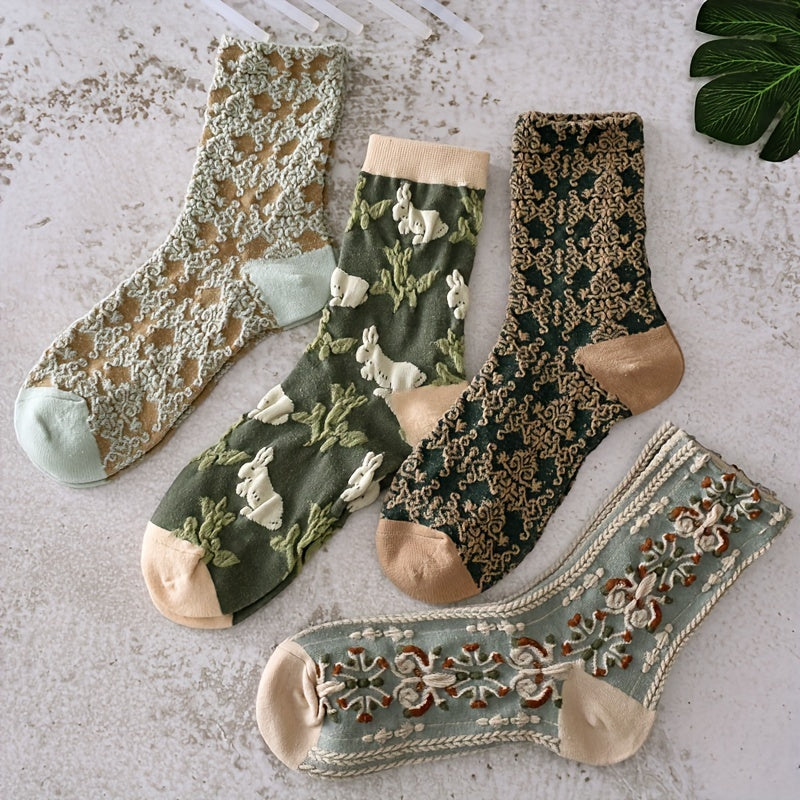 Sophia | Elegant Embroidered Socks