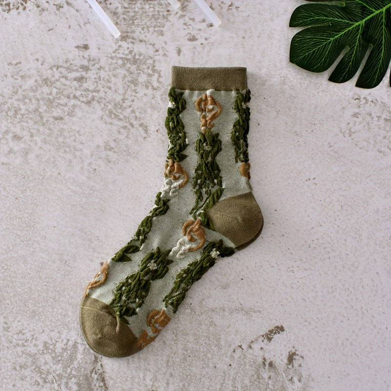 Sophia | Elegant Embroidered Socks