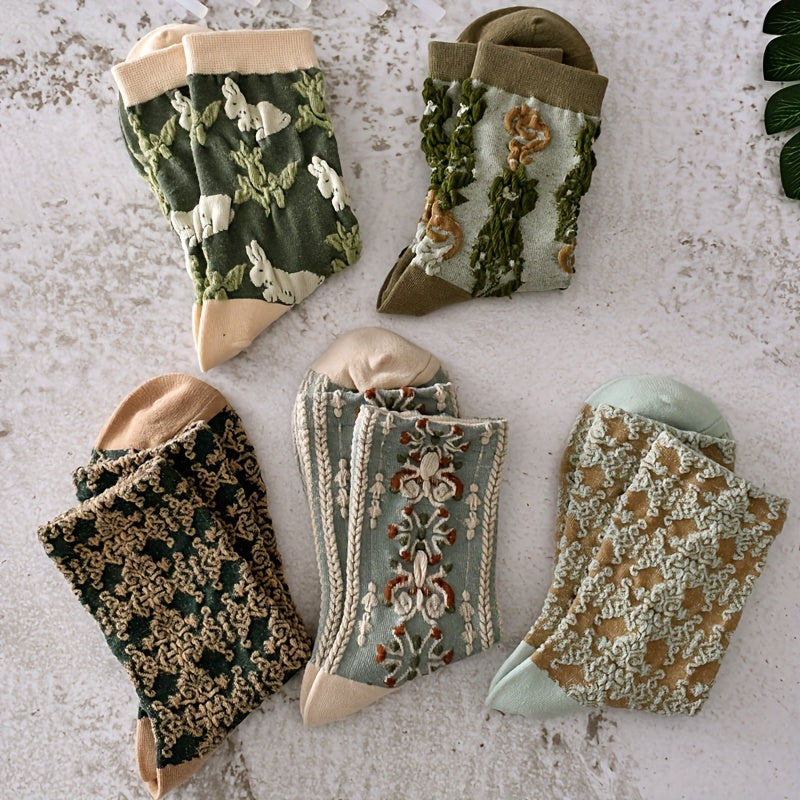 Sophia | Elegant Embroidered Socks