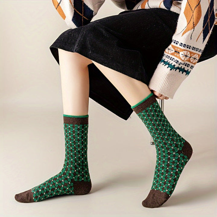 Hazel | Retro knit socks