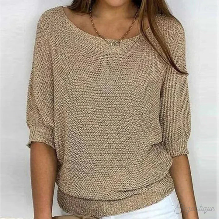 Jasmine | Elegant cable knit sweater